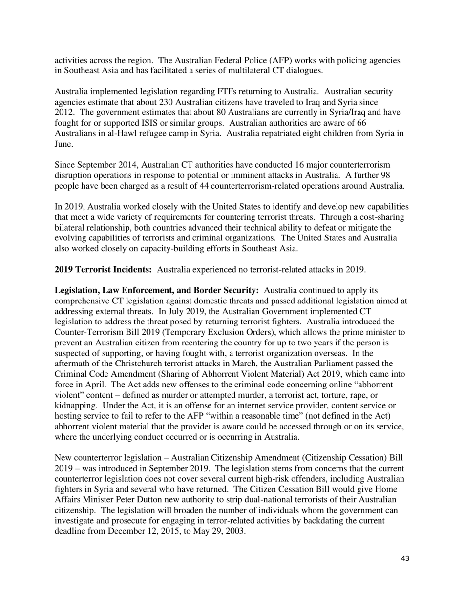 Country Reports on Terrorism, Page 44