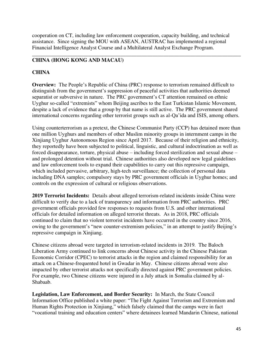 Country Reports on Terrorism, Page 46