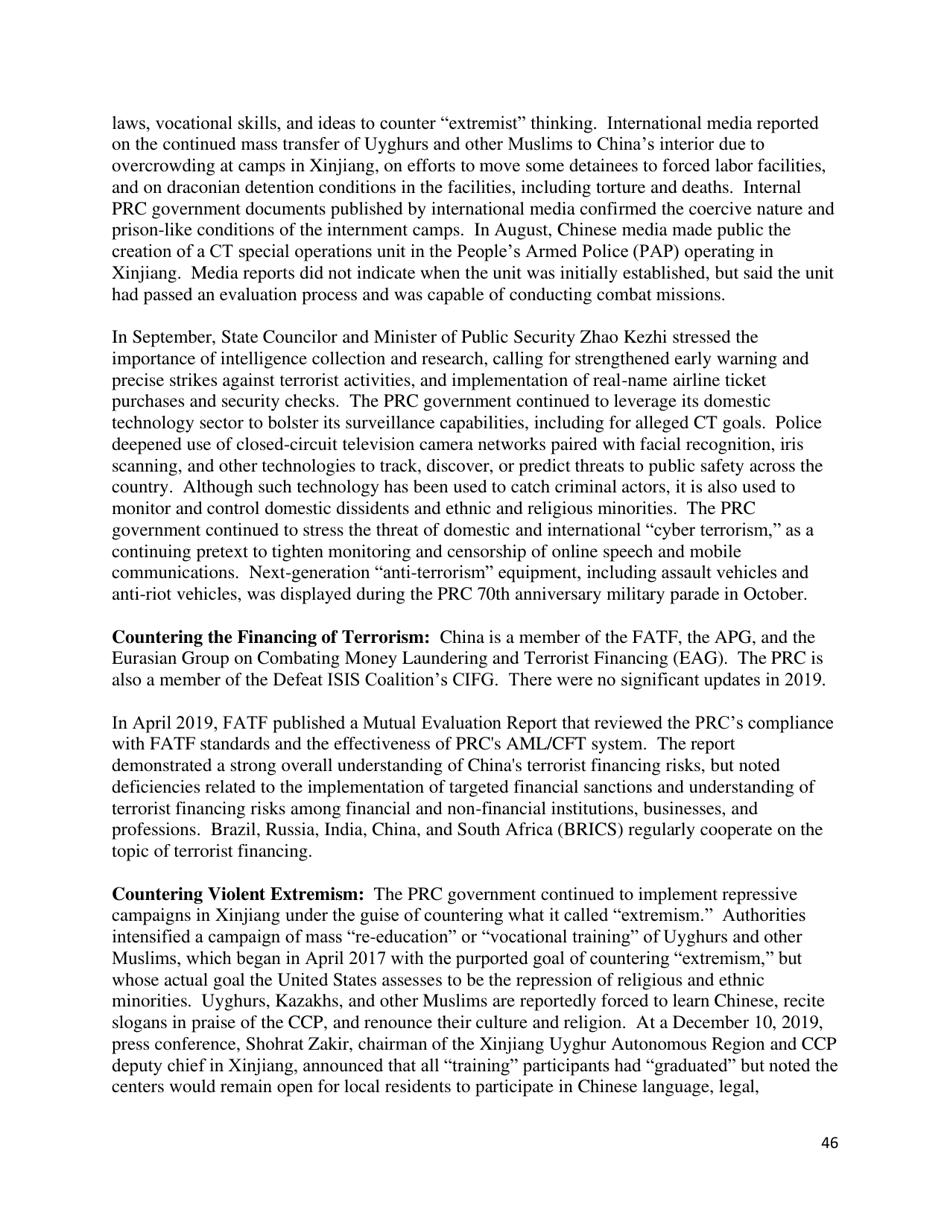 Country Reports on Terrorism, Page 47