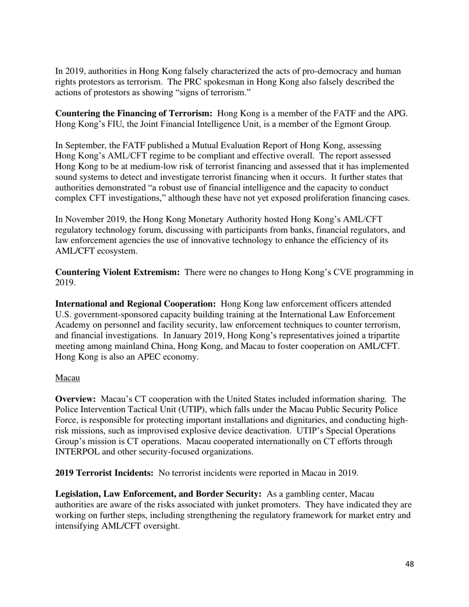 Country Reports on Terrorism, Page 49