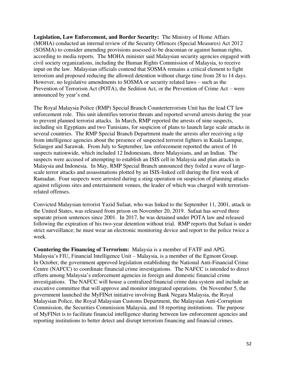 Country Reports on Terrorism, Page 53