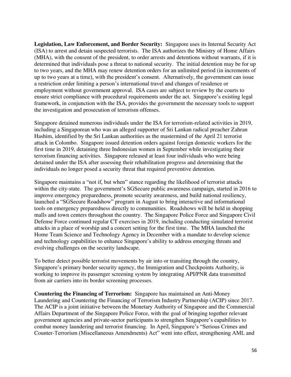 Country Reports on Terrorism, Page 57