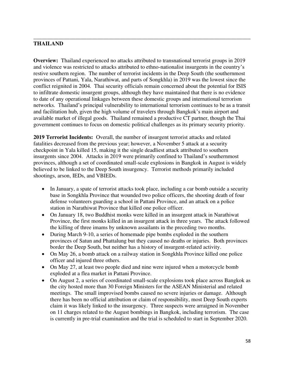 Country Reports on Terrorism, Page 59