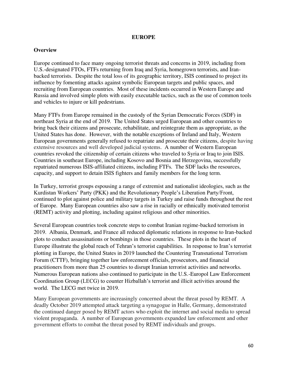 Country Reports on Terrorism, Page 61