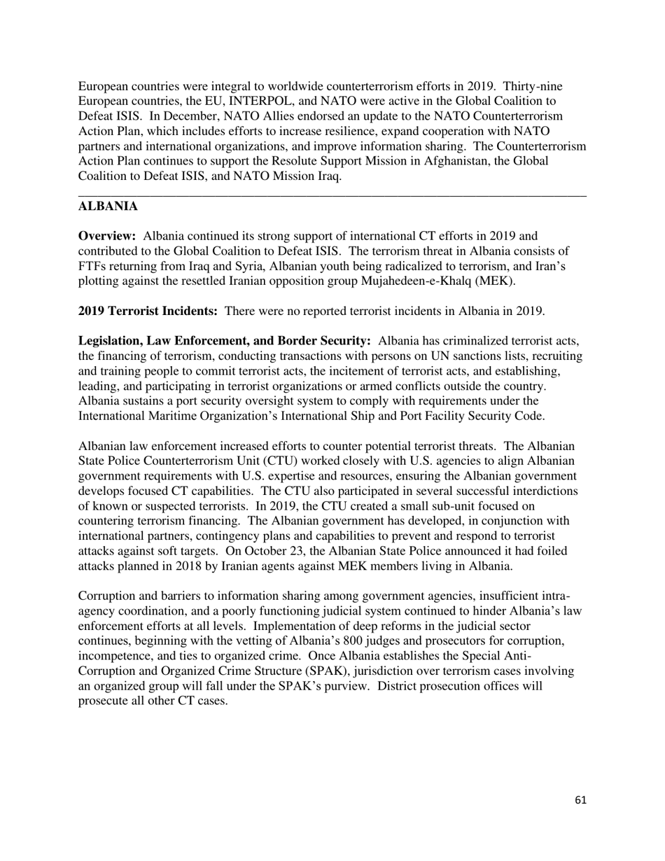 Country Reports on Terrorism, Page 62