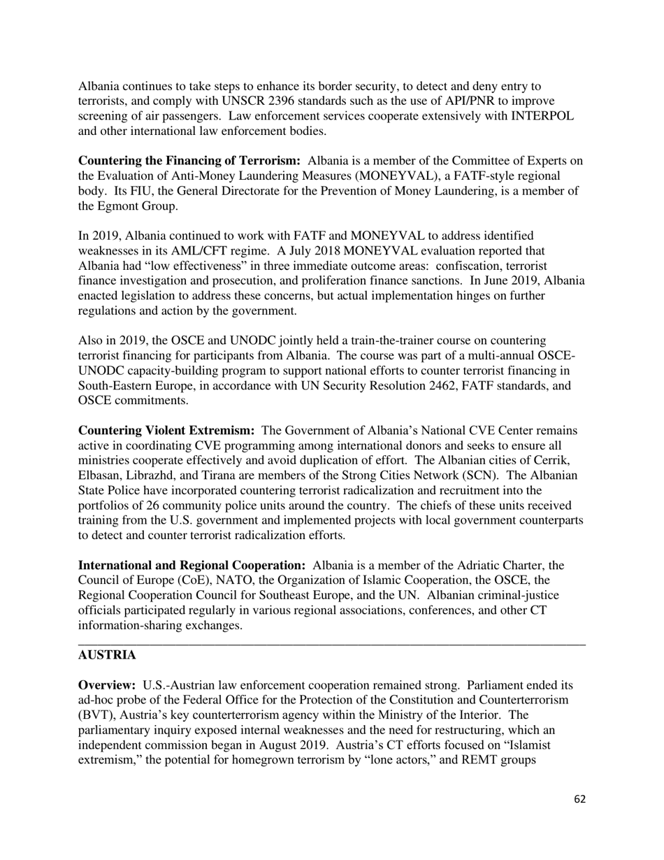 Country Reports on Terrorism, Page 63