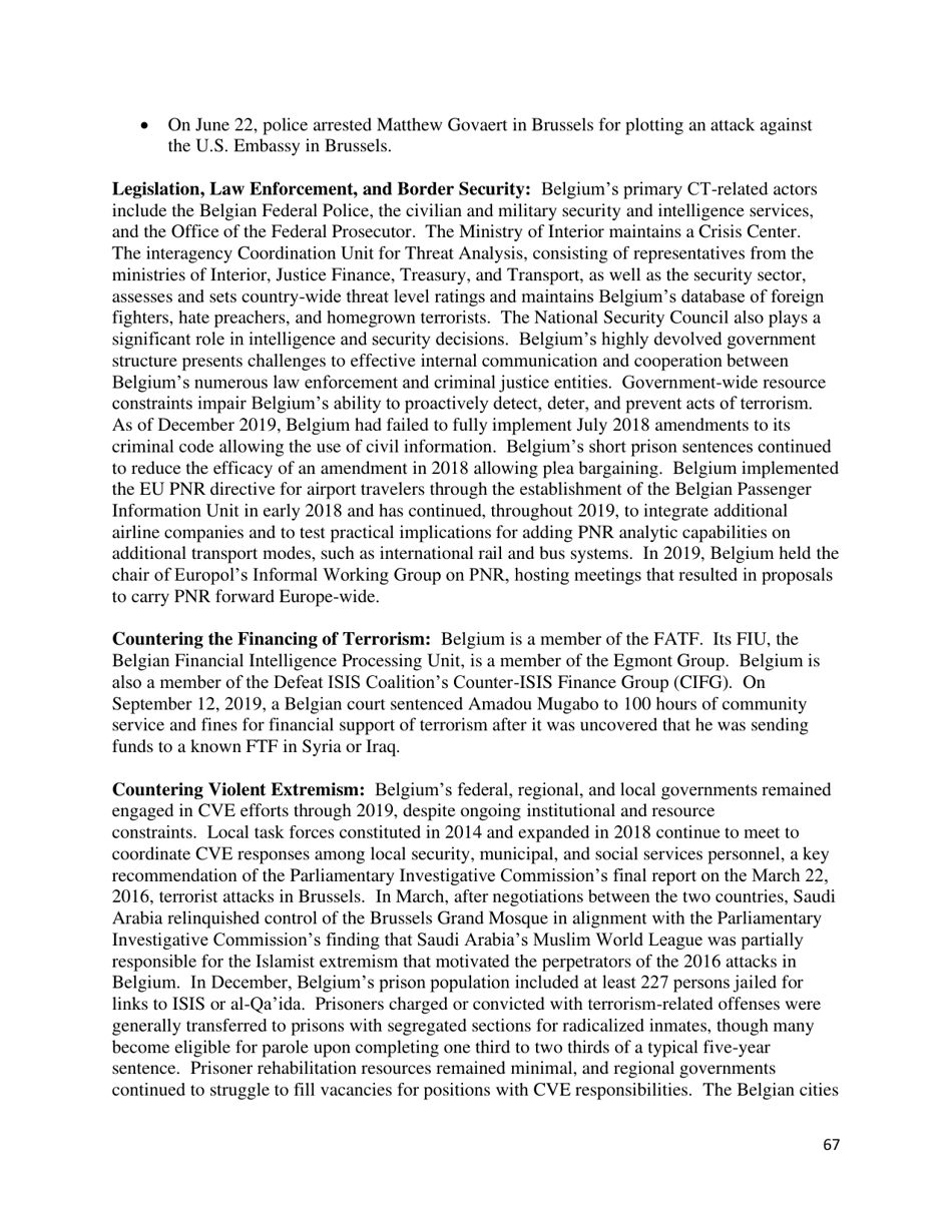 Country Reports on Terrorism, Page 68