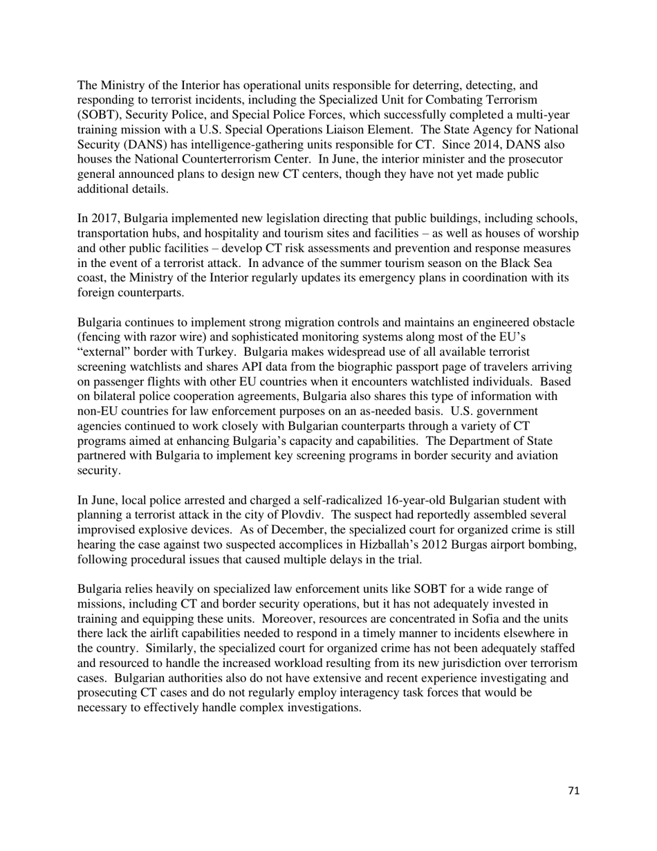 Country Reports on Terrorism, Page 72