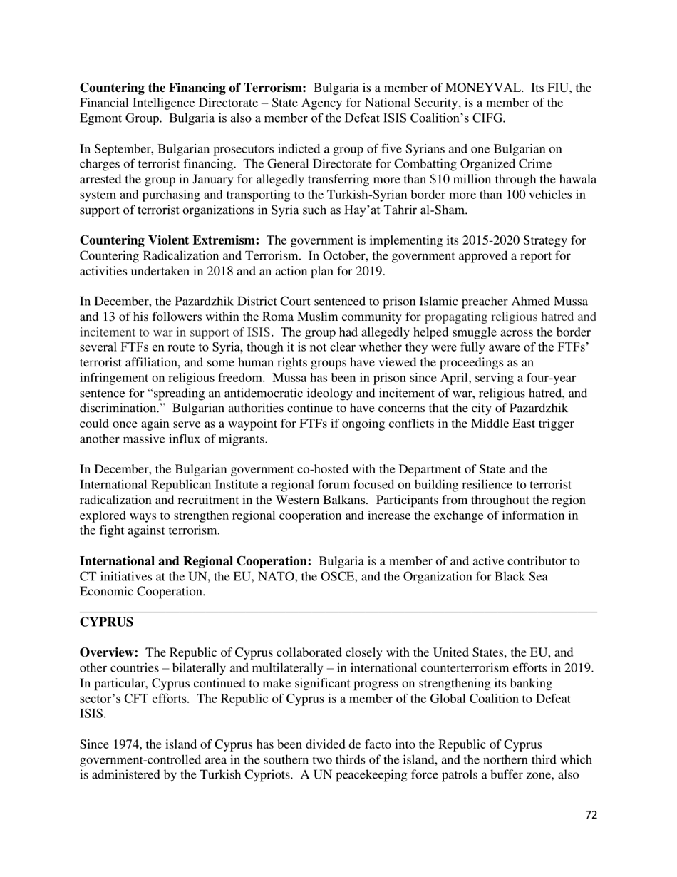 Country Reports on Terrorism, Page 73