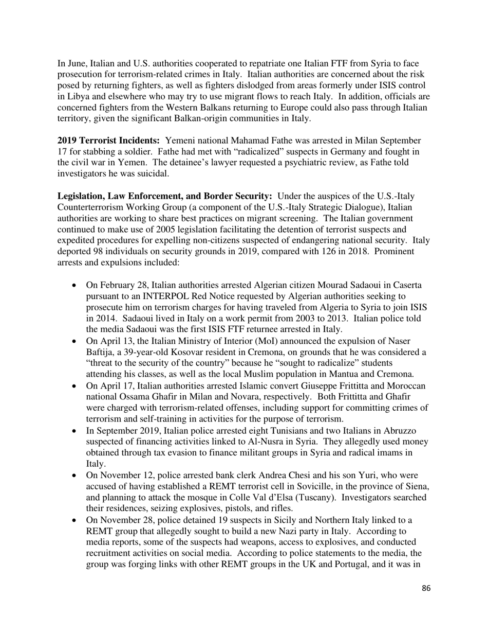 Country Reports on Terrorism, Page 87