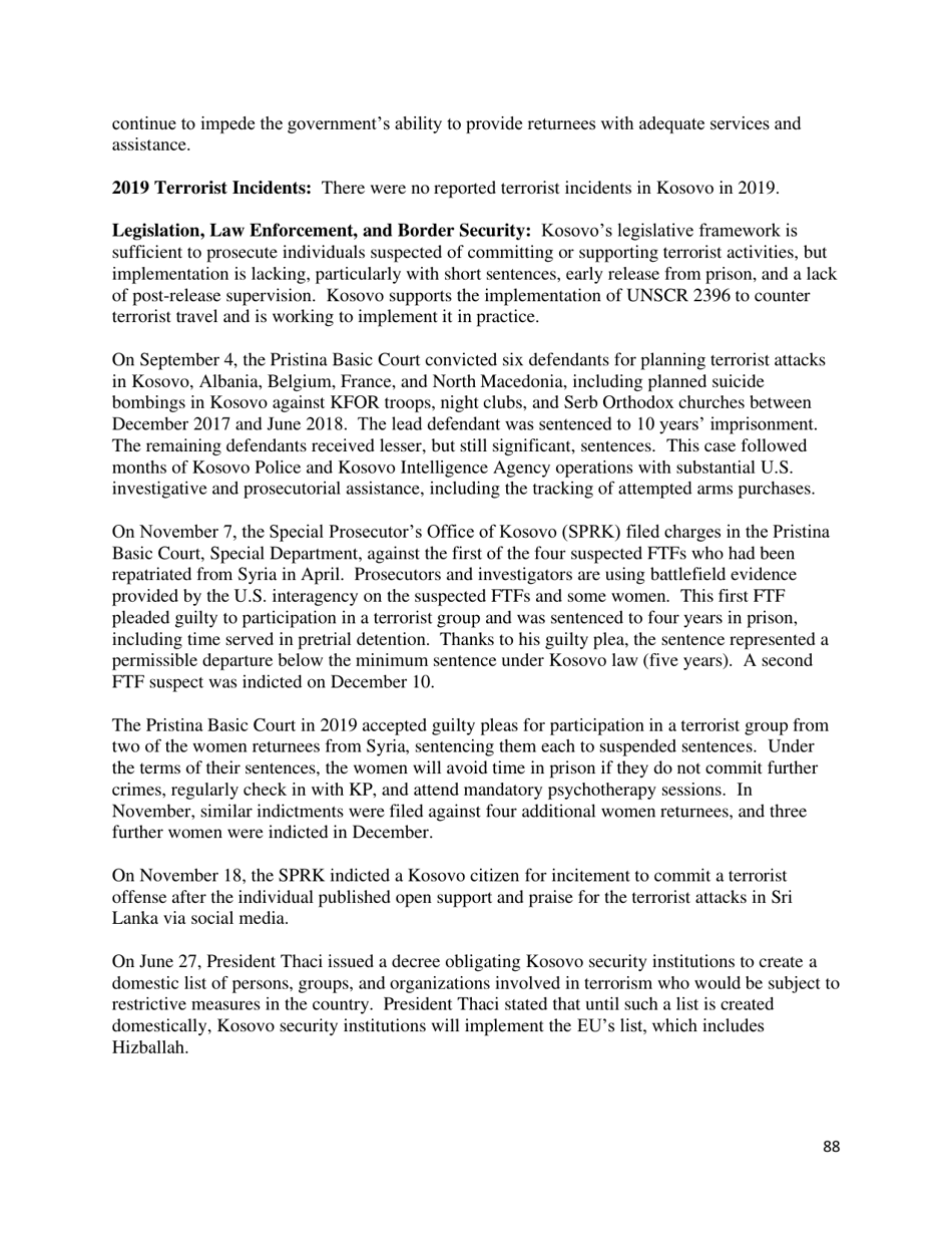 Country Reports on Terrorism, Page 89