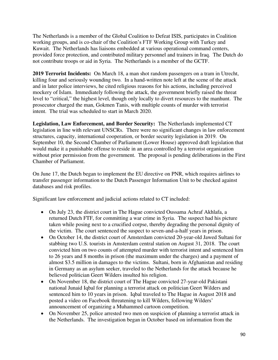 Country Reports on Terrorism, Page 91