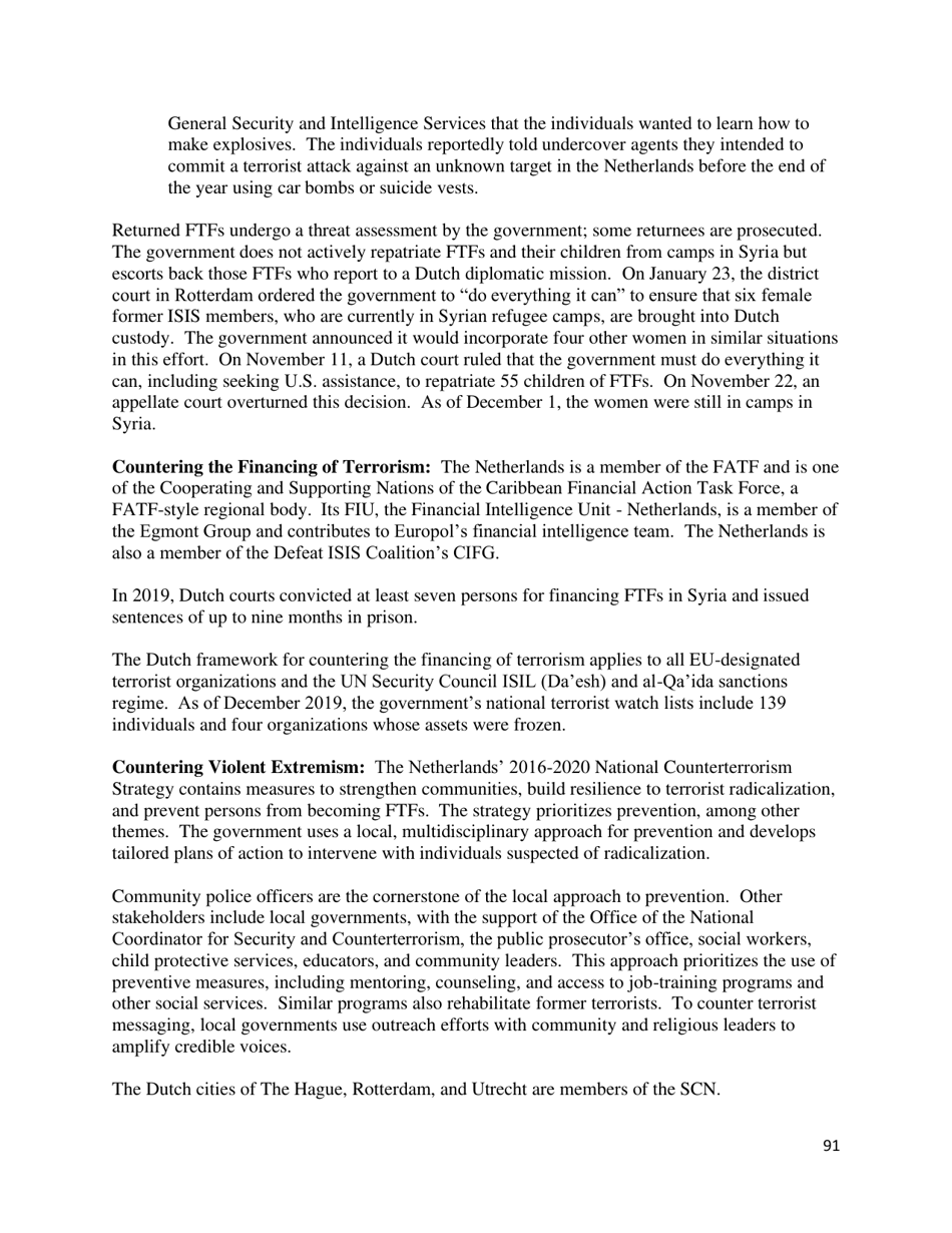 Country Reports on Terrorism, Page 92