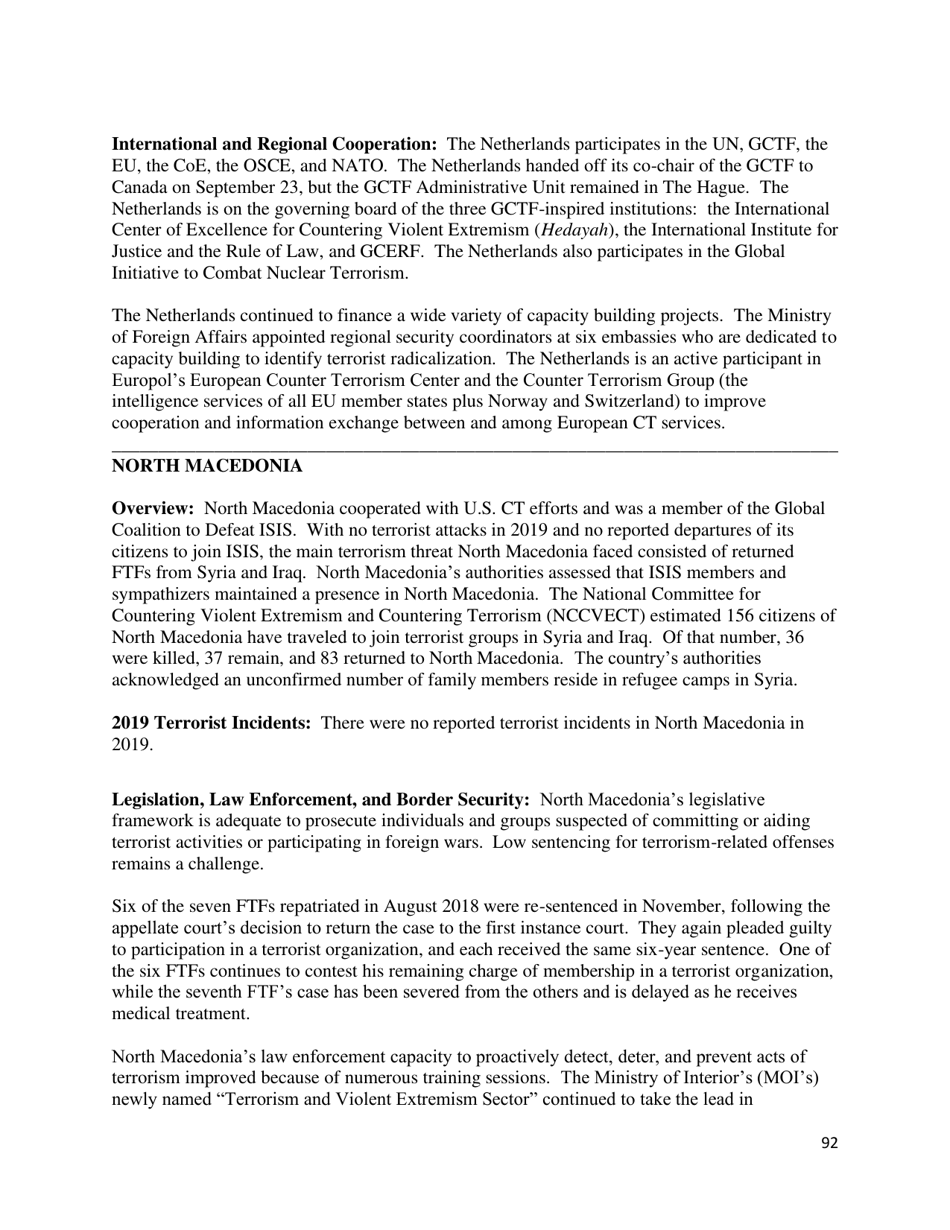 Country Reports on Terrorism, Page 93