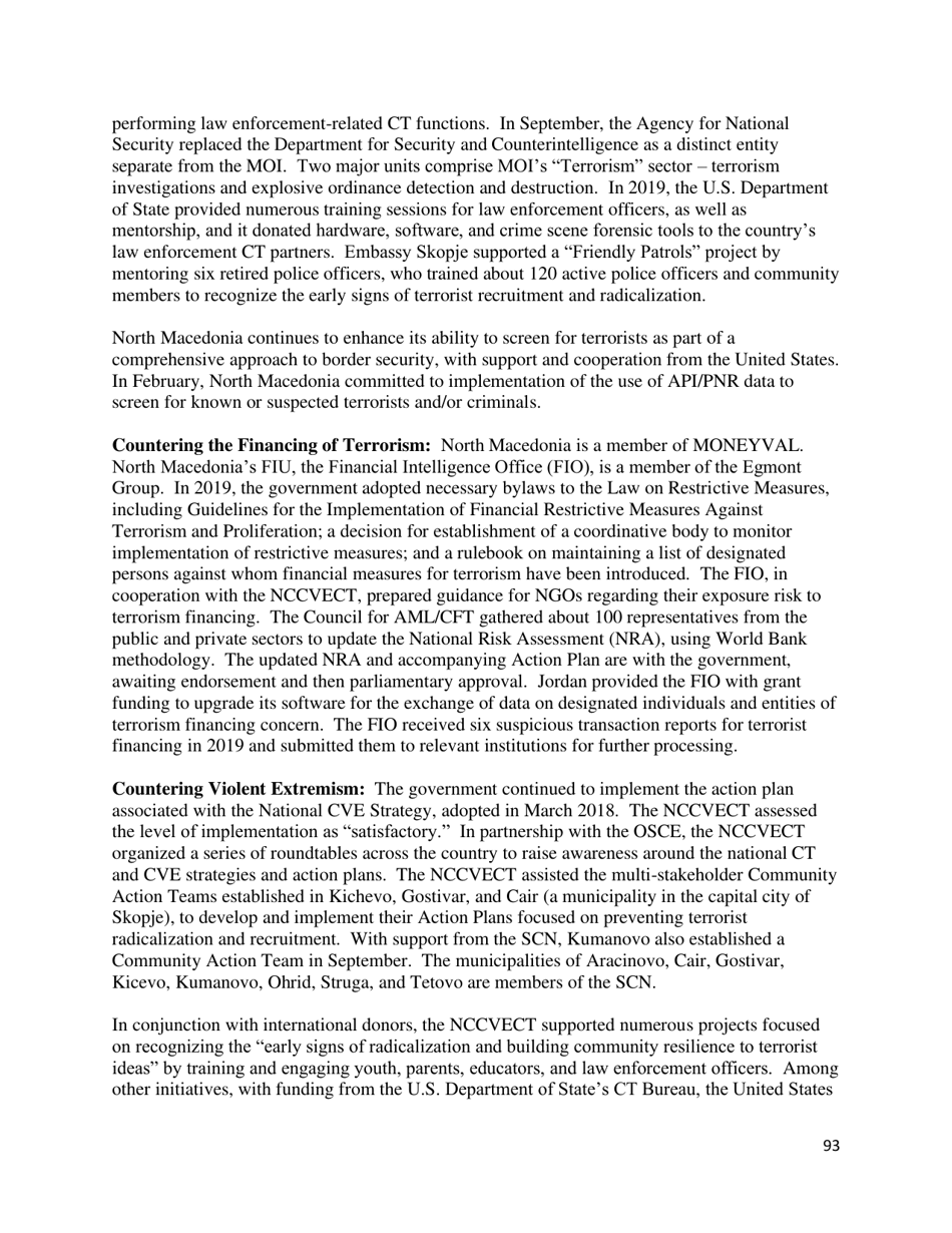 Country Reports on Terrorism, Page 94