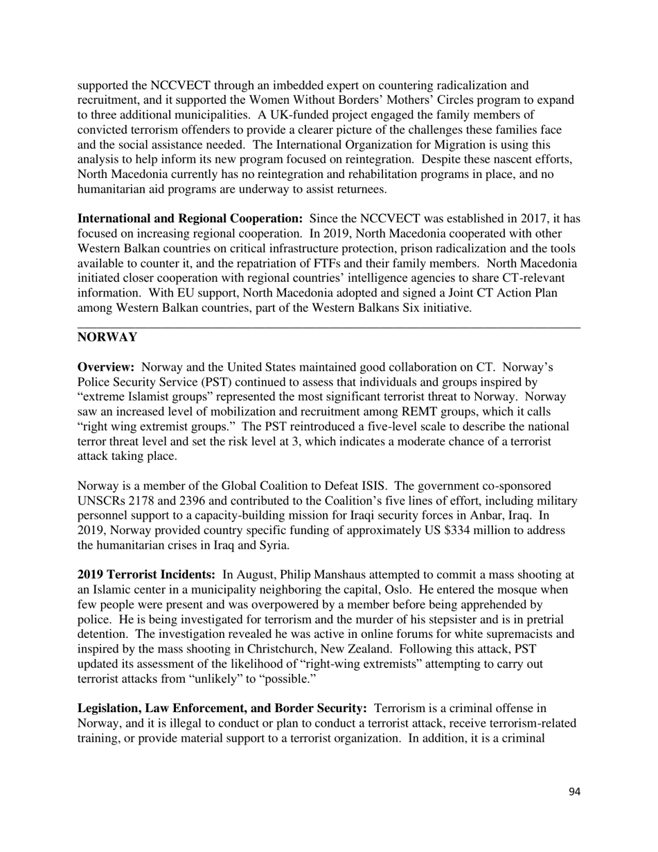 Country Reports on Terrorism, Page 95