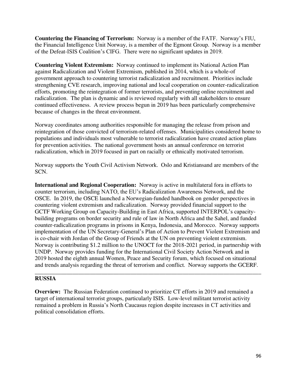 Country Reports on Terrorism, Page 97