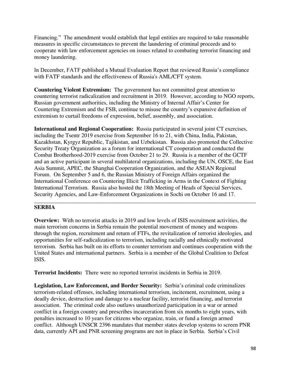 Country Reports on Terrorism, Page 99