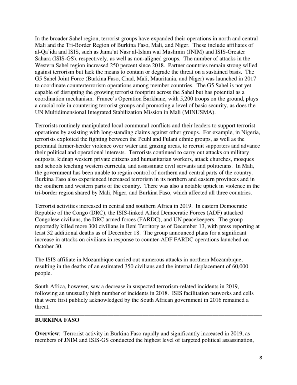 Country Reports on Terrorism, Page 9