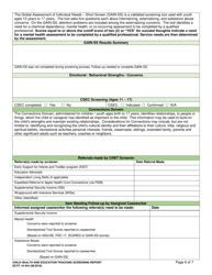 DCYF Form 14-444 Child Health and Education Tracking Screening Report - Washington, Page 6