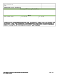 DCYF Form 14-444 Child Health and Education Tracking Screening Report - Washington, Page 7
