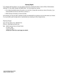 DSHS Form 07-105 Ccsp Authorization Letter - Washington, Page 2