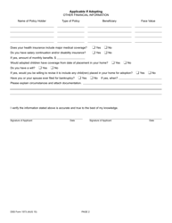 DSS Form 1573 Financial Information - South Carolina, Page 2