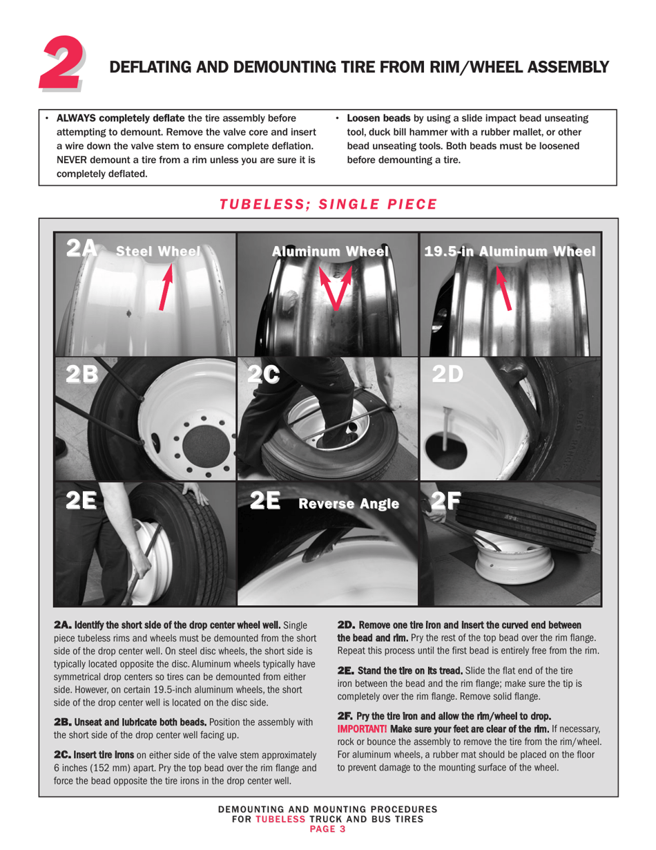 OSHA Form 3421 Servicing Multi-Piece and Single-Piece Rim Wheels 29 Cfr 1910.177 Manual - Tire Chart, Page 5