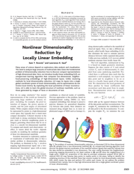 A Global Geometric Framework for Nonlinear Dimensionality Reduction - Joshua B. Tenenbaum, Vin De Silva, John C. Langford, Page 5