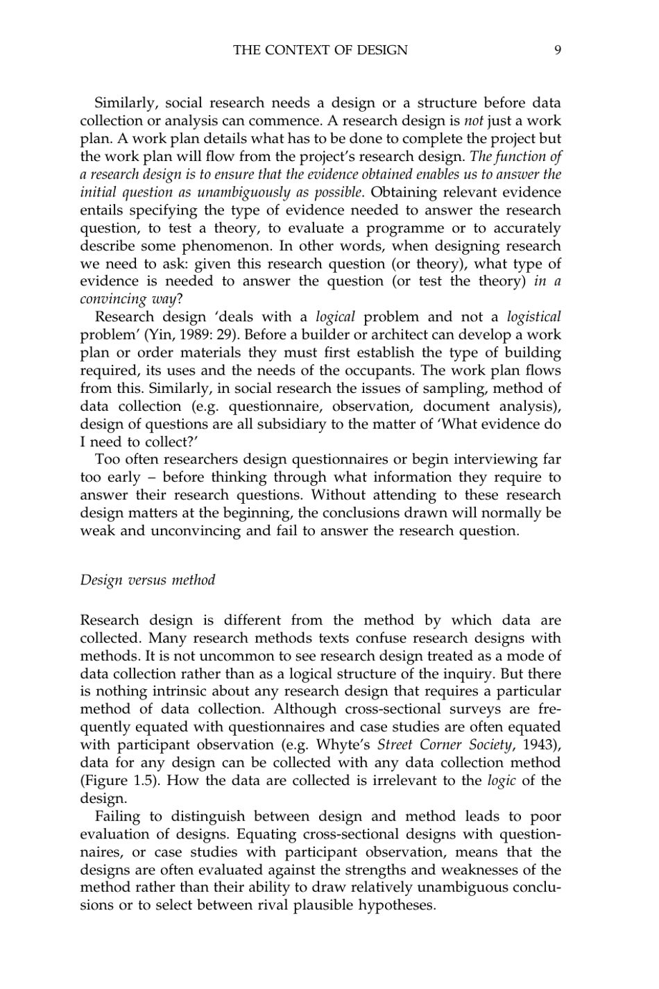 Research Design in Social Research, the Context of Design - David De Vaus, Page 9