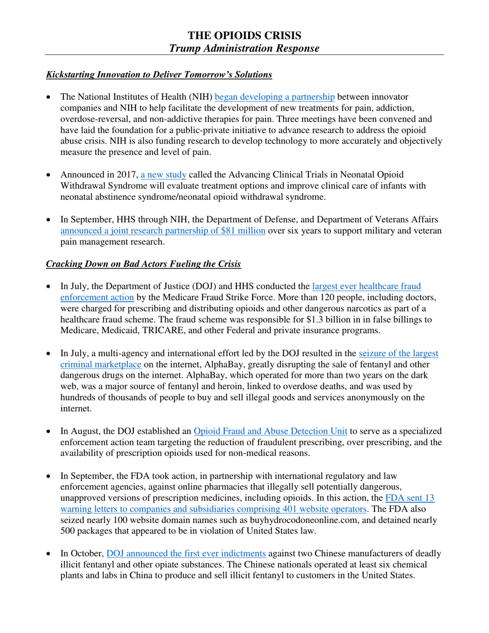 The Opioids Crisis - Trump Administration Response, Page 4