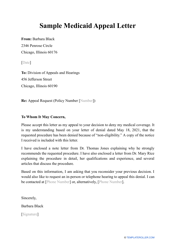 Sample Medicaid Appeal Letter Download Printable PDF | Templateroller