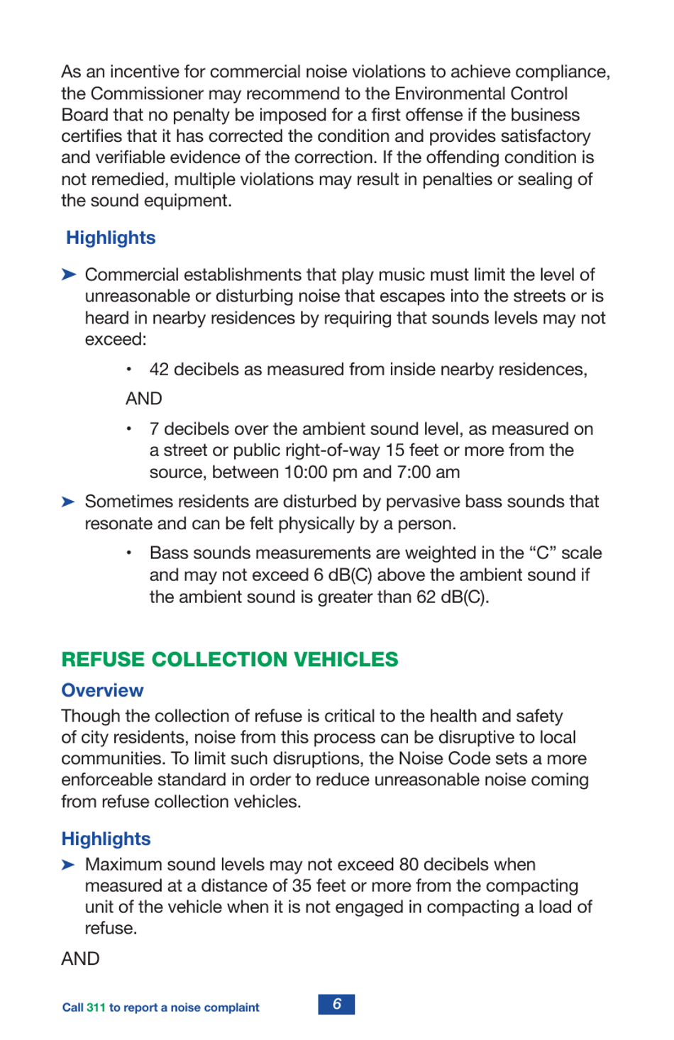 A Guide to New York Citys Noise Code - New York City, Page 8