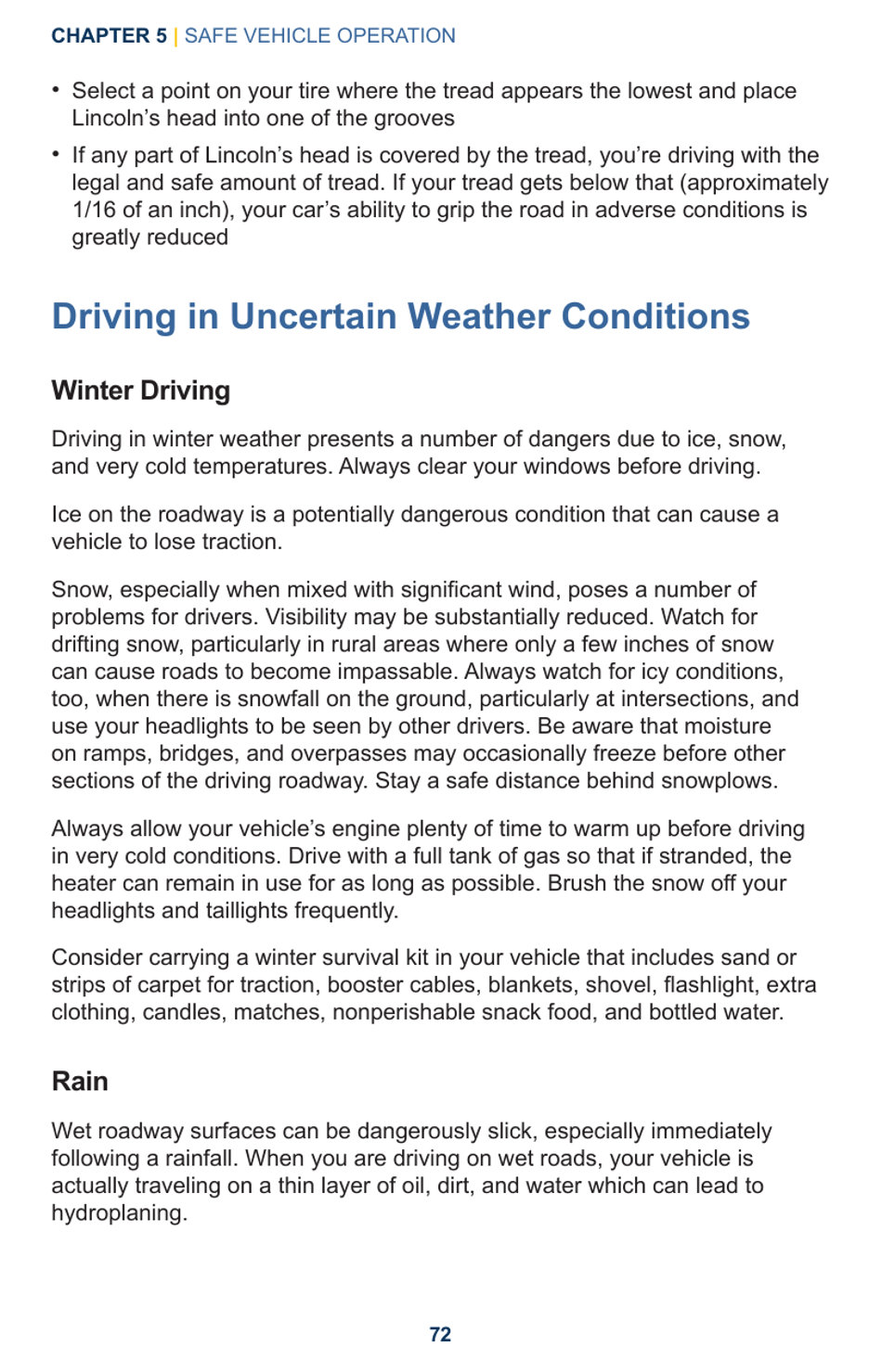 Drivers Manual - Chapter 5, Safe Vehicle Operation - Indiana, Page 12