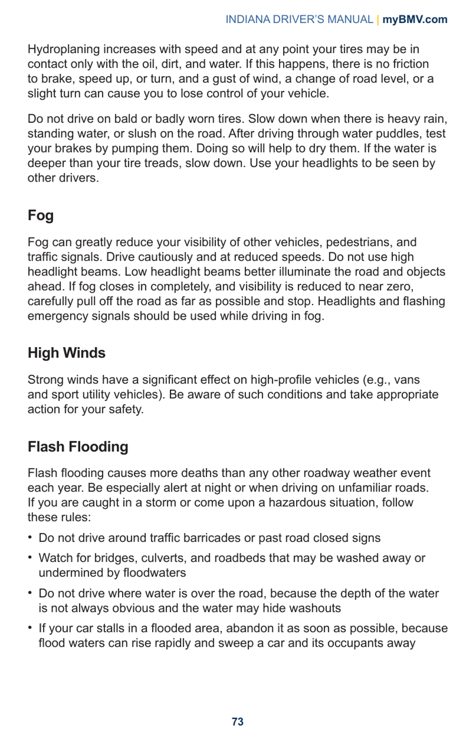 Drivers Manual - Chapter 5, Safe Vehicle Operation - Indiana, Page 13