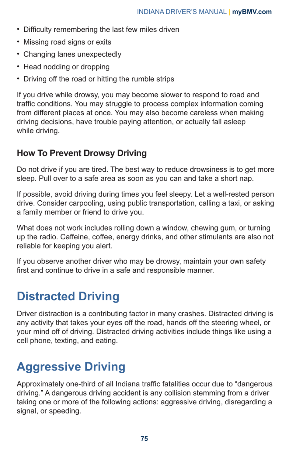 Drivers Manual - Chapter 5, Safe Vehicle Operation - Indiana, Page 15