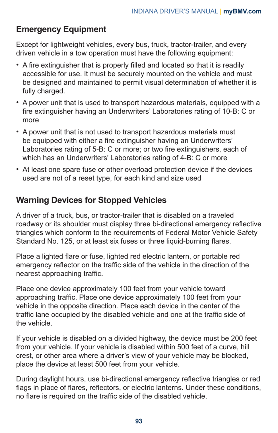 Drivers Manual - Chapter 5, Safe Vehicle Operation - Indiana, Page 33