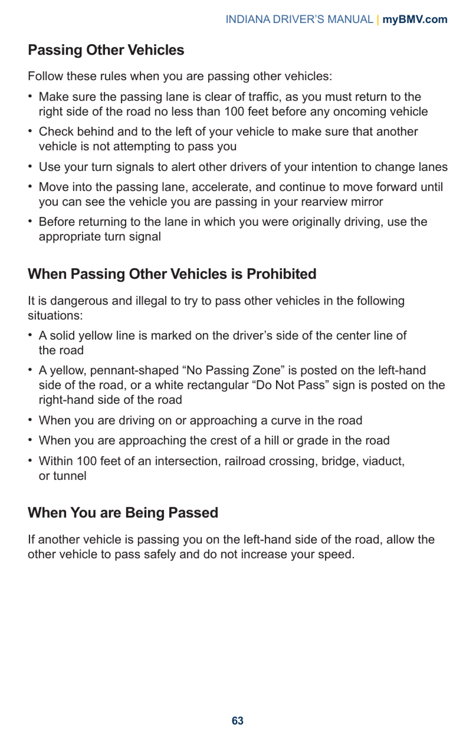 Drivers Manual - Chapter 5, Safe Vehicle Operation - Indiana, Page 3