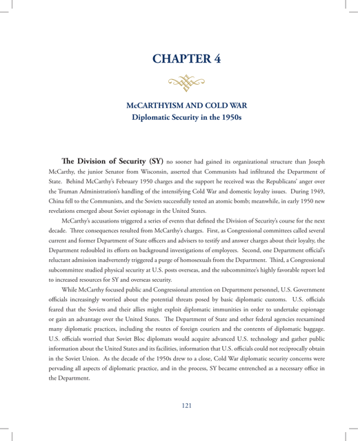 Chapter 4 - Mccarthyism and Cold War: Diplomatic Security in the 1950s Download Pdf