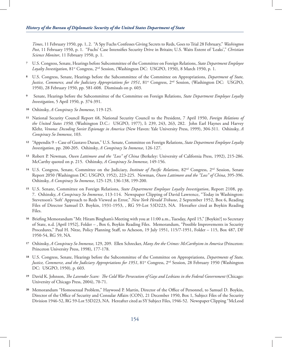 Chapter 4 - Mccarthyism and Cold War: Diplomatic Security in the 1950s, Page 34