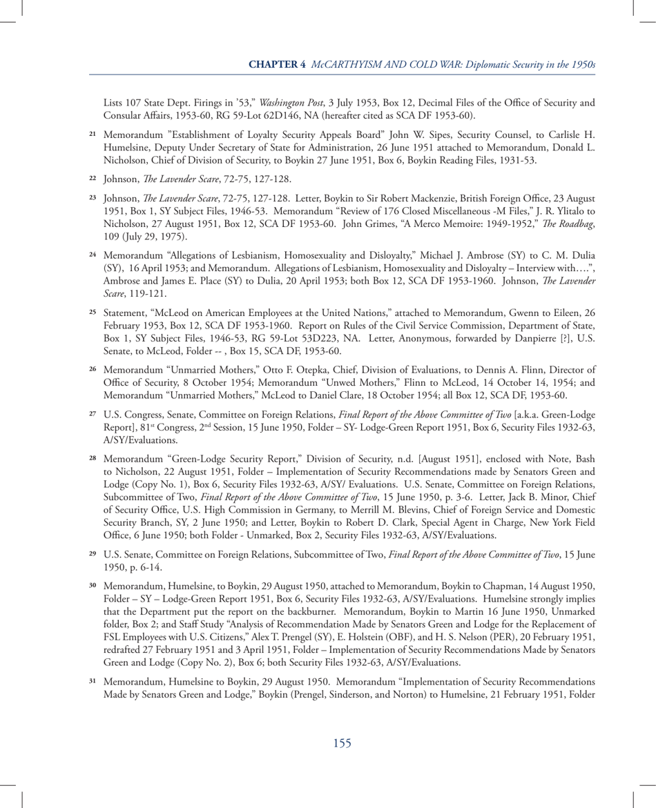 Chapter 4 - Mccarthyism and Cold War: Diplomatic Security in the 1950s, Page 35