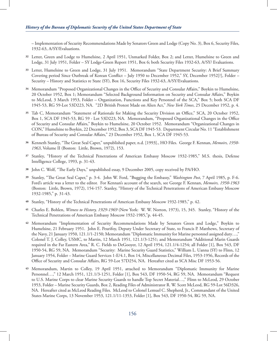 Chapter 4 - Mccarthyism and Cold War: Diplomatic Security in the 1950s, Page 36