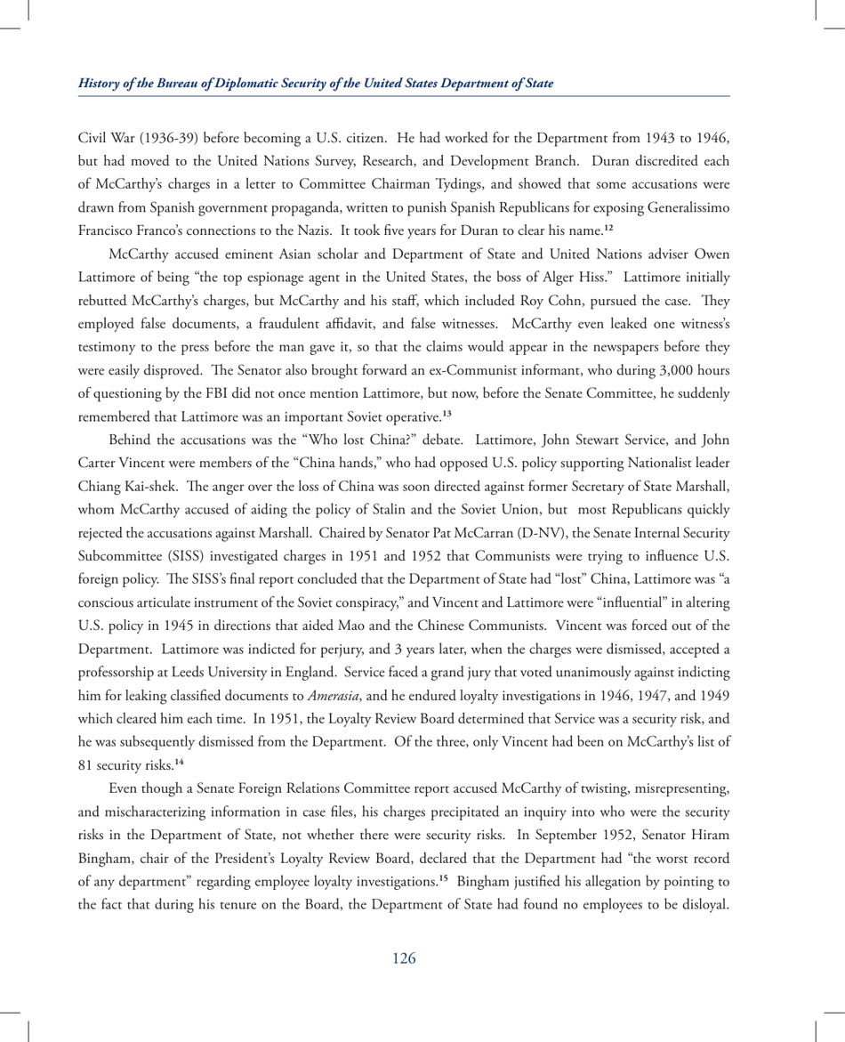 Chapter 4 - Mccarthyism and Cold War: Diplomatic Security in the 1950s, Page 6