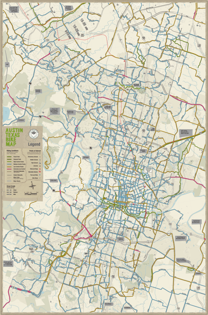 Austin Bike Map - Texas Download Pdf