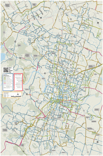 Austin Bike Map - Texas