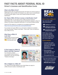 Document preview: Form DL1010 Real Id Fact Sheet - California