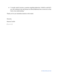 Sample Award Nomination Letter for Employee, Page 2