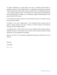 Sample Insurance Appeal Letter for No Authorization, Page 2