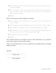 Amazon Appeal Letter Template, Page 2