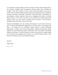 Sample Cover Letter for Teaching Position in Community College, Page 3
